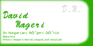 david mageri business card